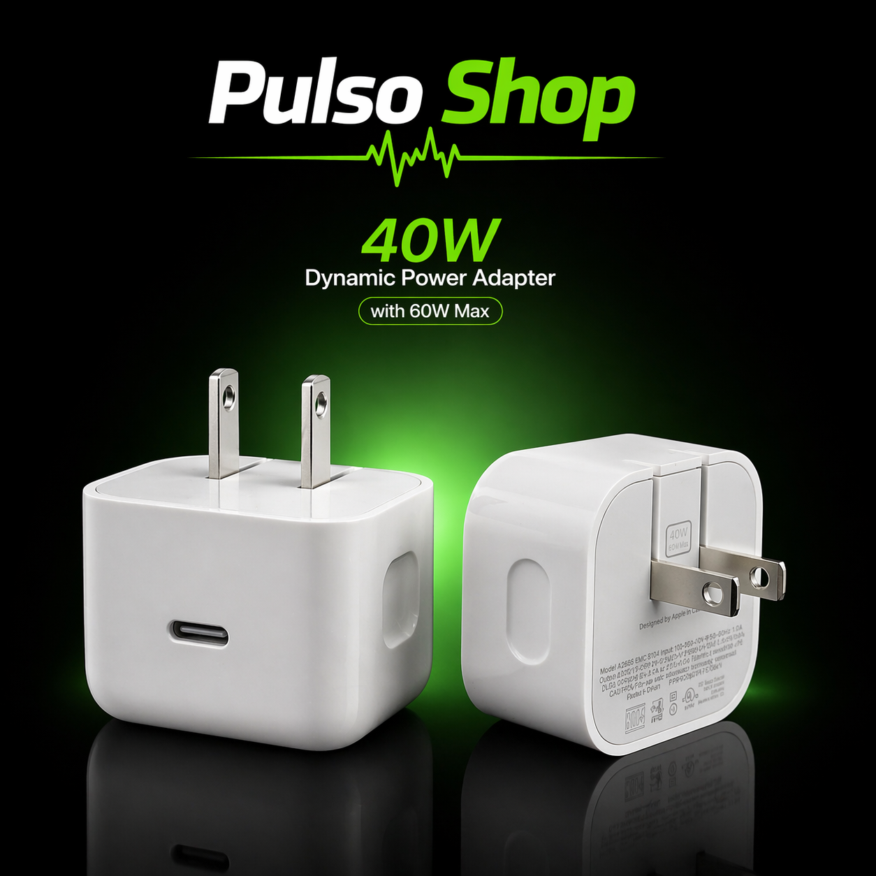 Cargador USB-C 40W Carga Rápida Alta Potencia