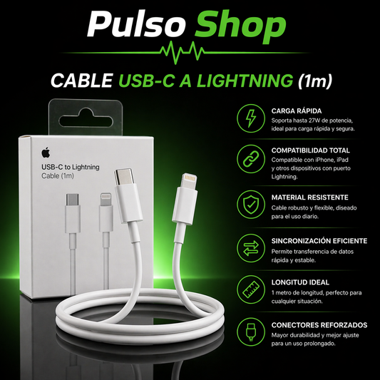 Cable USB-C a Lightning 1M